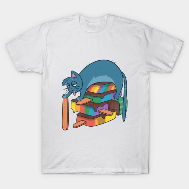 Cat with lot of ice cream T-Shirt by PG store